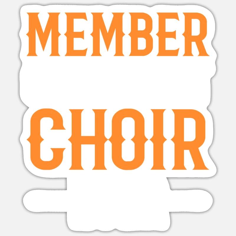 Bester Chor aller Zeiten Chor-Mitglied Geschenk - Sticker Größe S (10 x 10 cm) - Mattweiß
