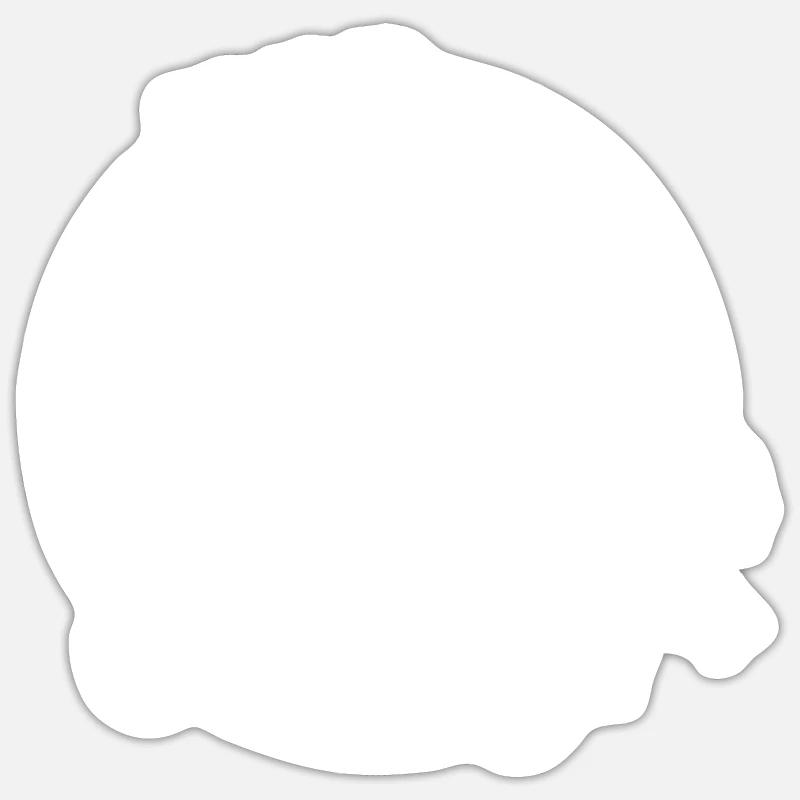 Rollschuh - Sticker Größe S (10 x 10 cm) - Mattweiß