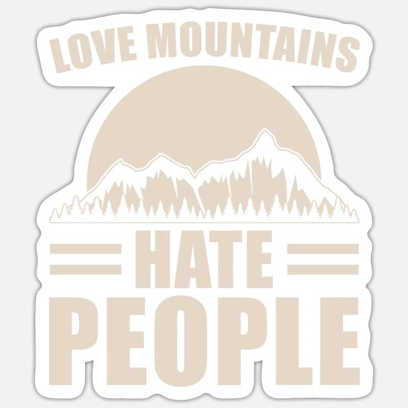 Mountains - Sticker size S (10 x 10 cm) - white matte