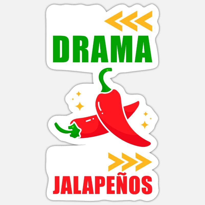 Jalapenos - Sticker taille S (10 x 10 cm) - blanc mat