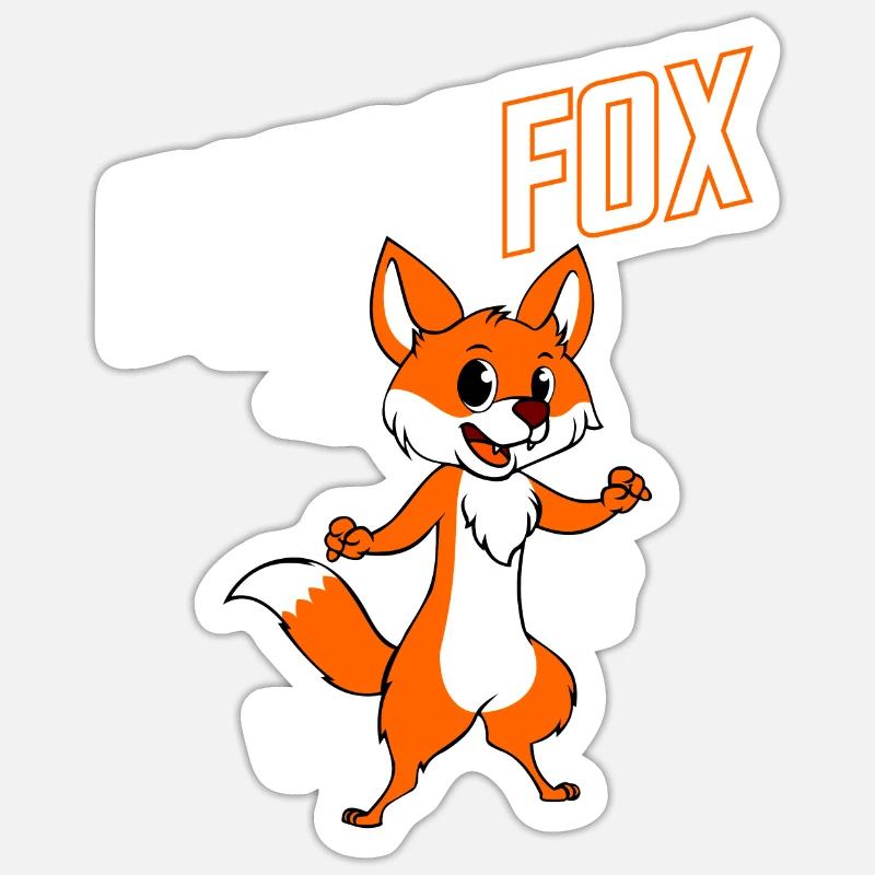 Disco Fuchs - Sticker size S (10 x 10 cm) - white matte