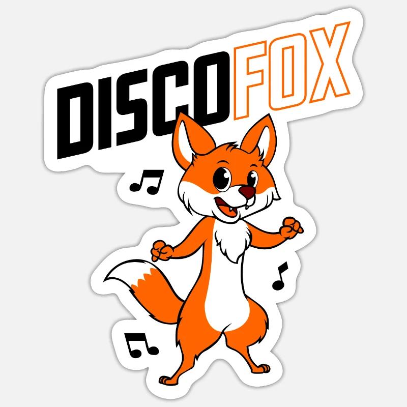 Disco Fuchs - Sticker size S (10 x 10 cm) - white matte