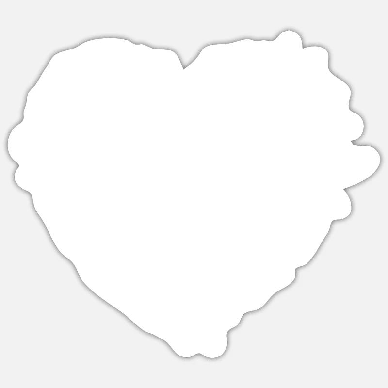 Guide Herz - Sticker Größe S (10 x 10 cm) - Mattweiß