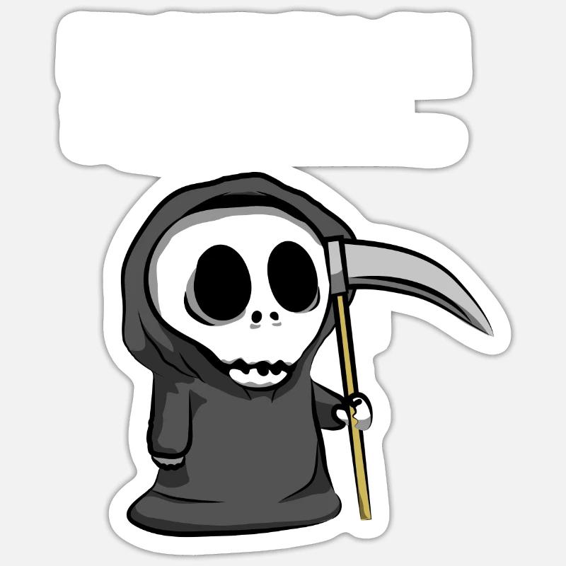 Nicht noch so einer... - Sensenmann Grim Reaper - Sticker Größe S (10 x 10 cm) - Mattweiß