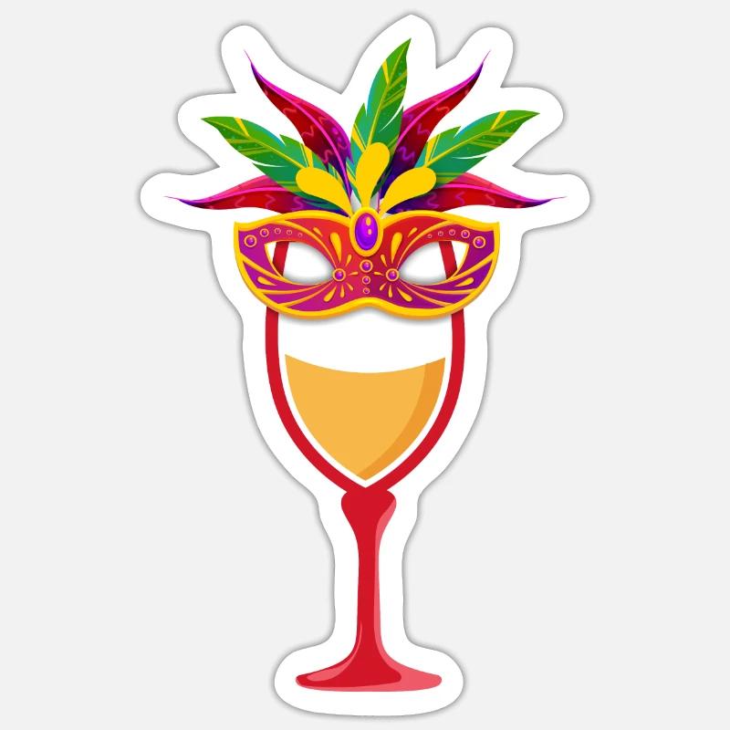 Wine - Sticker size S (10 x 10 cm) - white matte