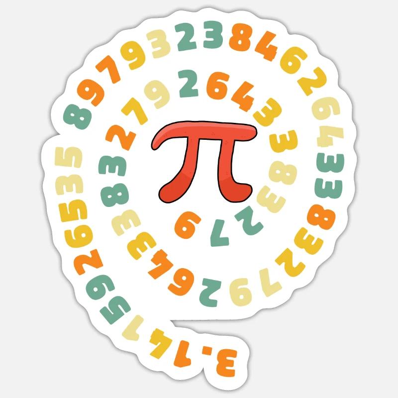 Pi Day Pi Rotation Algebra Geometry Mathematician Sticker size S (10 x 10 cm)