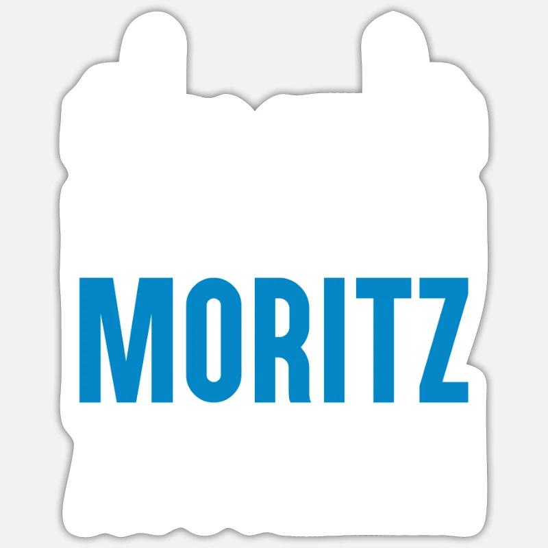 Moritz Name Geschenkidee Moritz Geschenk Vorname - Sticker Größe S (10 x 10 cm) - Mattweiß