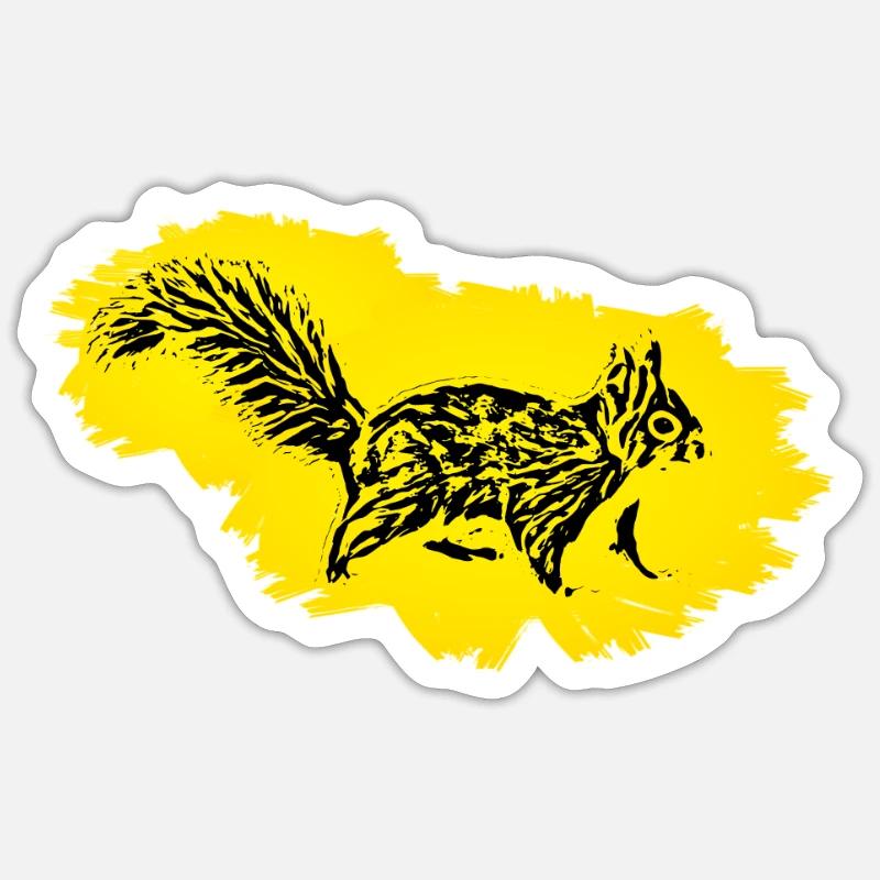 Squirrel - Sticker size S (10 x 10 cm) - white matte