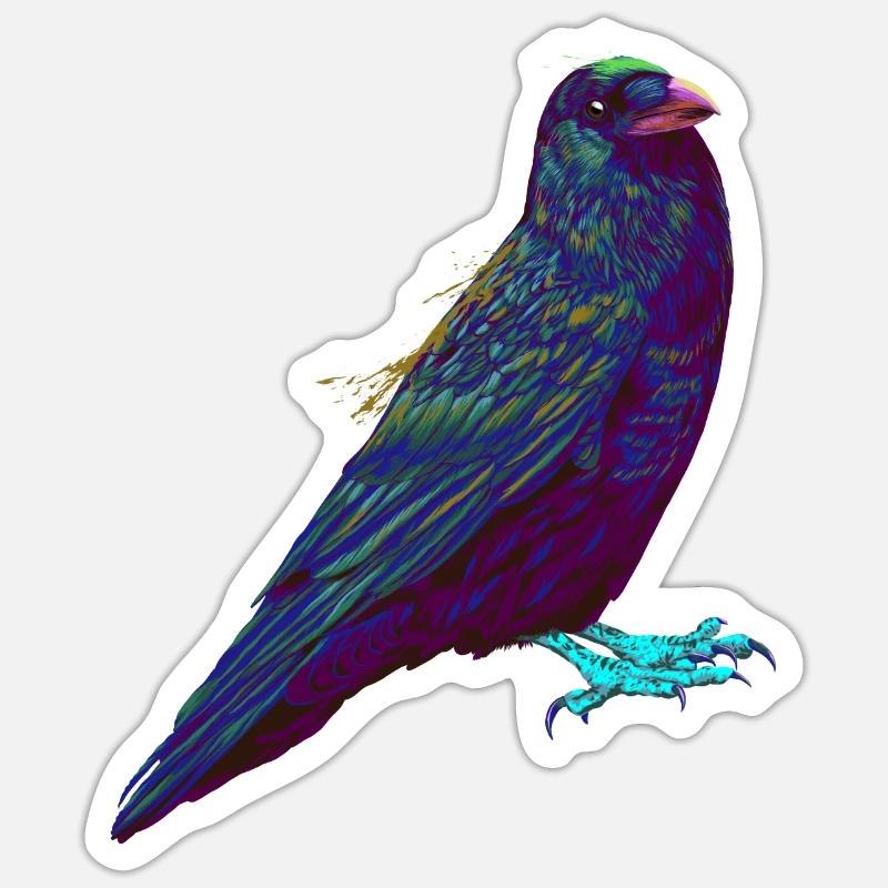 Splash Crow Bird Raven Sticker size S (10 x 10 cm)