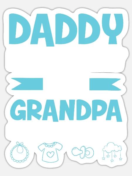 papa opa baby - Sticker Größe S (10 x 10 cm) - Mattweiß