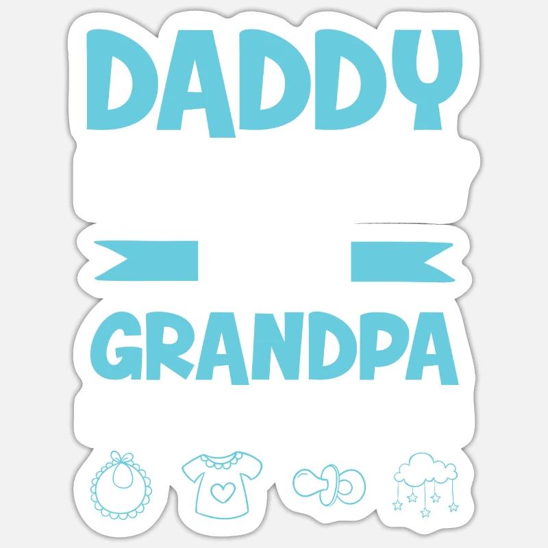 papa opa bébé - Sticker taille S (10 x 10 cm) - blanc mat