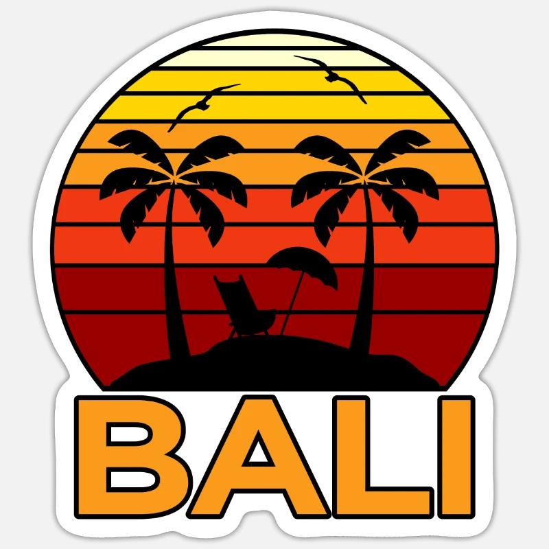 Bali - Sticker size S (10 x 10 cm) - white matte