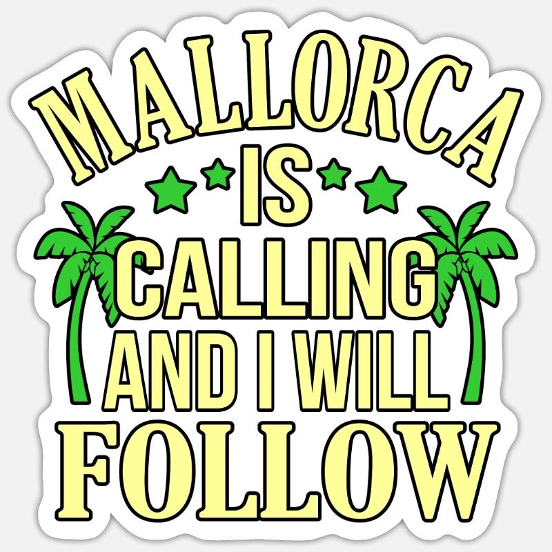 Mallorca - Sticker Größe S (10 x 10 cm) - Mattweiß