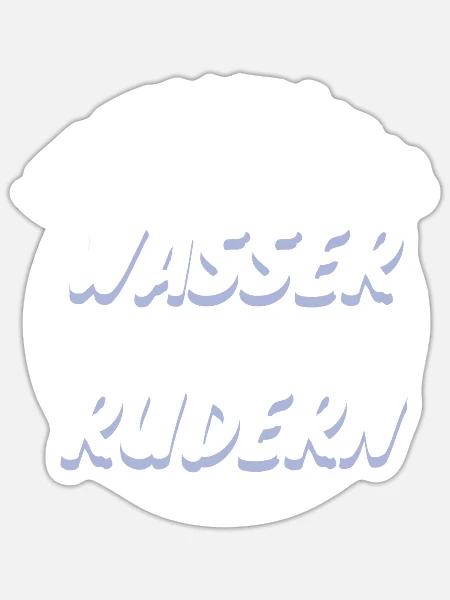 Rudern Ruder Ruderer Ruderboot Ruderverein rudern - Sticker Größe S (10 x 10 cm) - Mattweiß