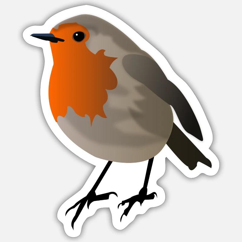 Rotkehlchen Sticker Größe S (10 x 10 cm)