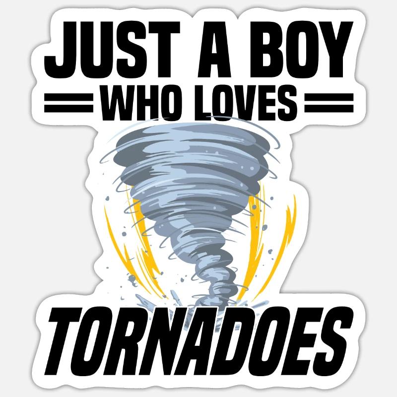 Tornadojäger Tornado Tornado Chaser Wirbelsturm - Sticker Größe S (10 x 10 cm) - Mattweiß