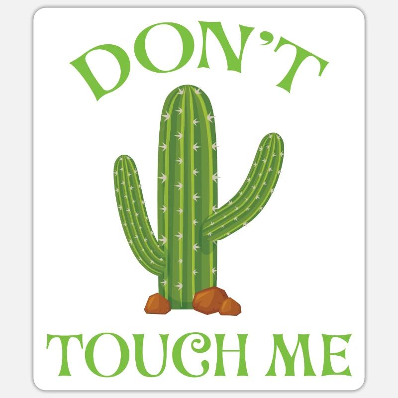 Don't Touch Me - Sticker Größe S (10 x 10 cm) - Mattweiß