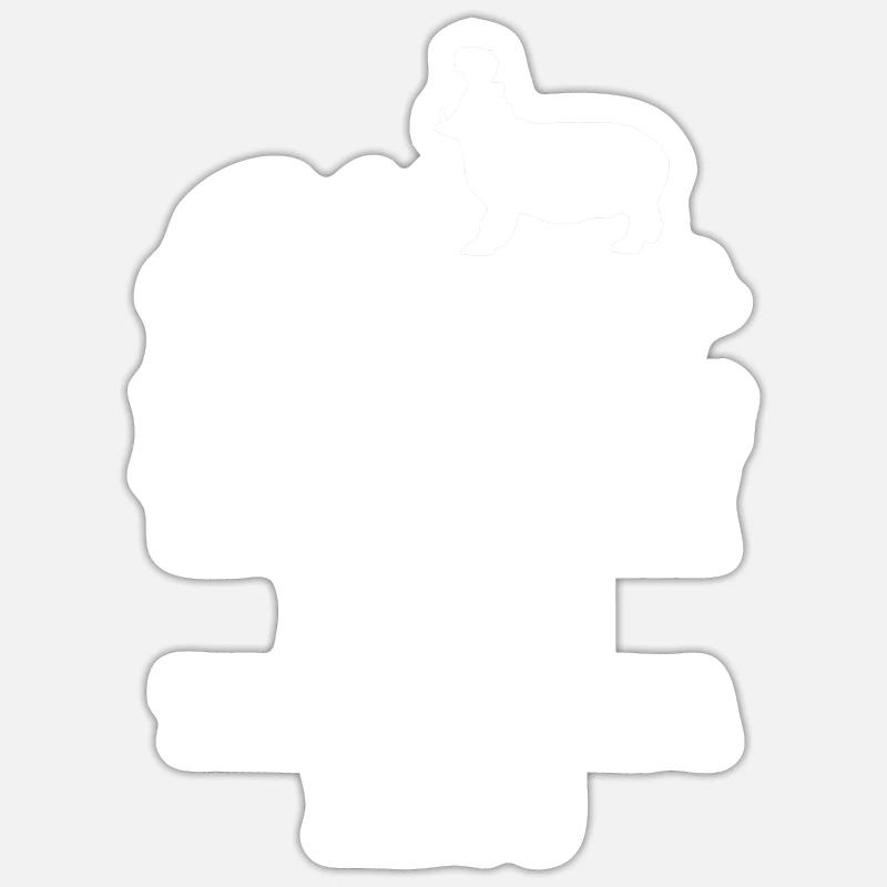 Nilpferd - Sticker Größe S (10 x 10 cm) - Mattweiß