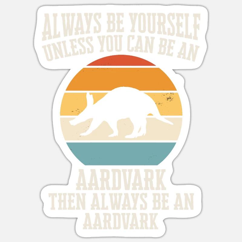 Aardvark - Sticker size S (10 x 10 cm) - white matte
