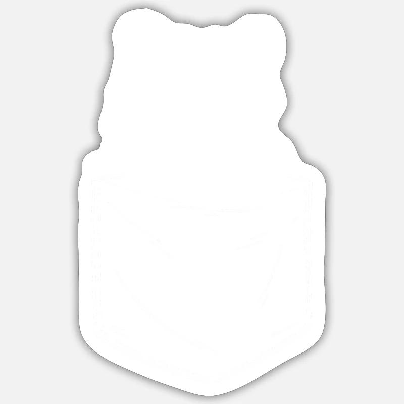 Procione - Sticker formato S (10 x 10 cm) - bianco opaco