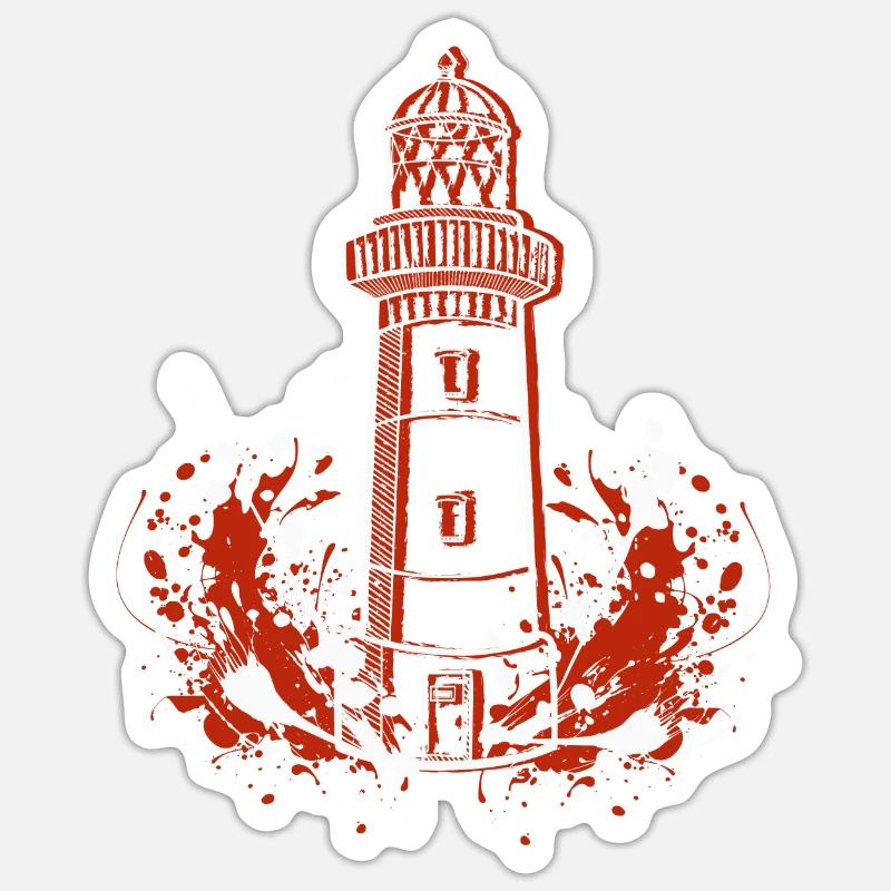 Lighthouse - Sticker size S (10 x 10 cm) - white matte