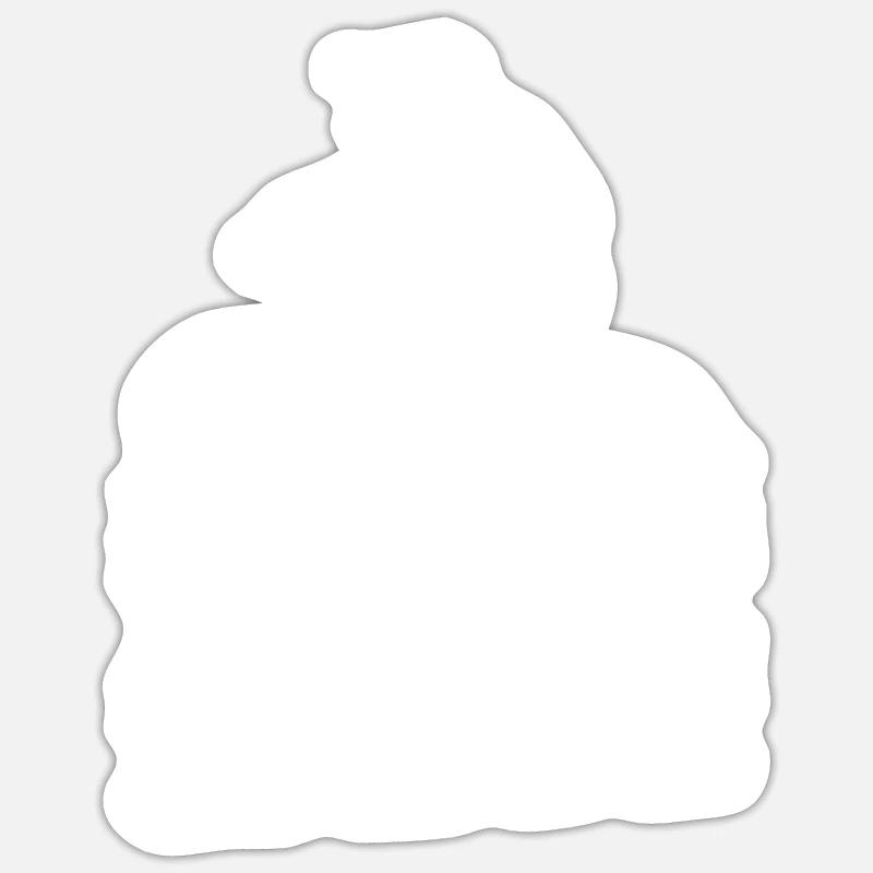 VTT VTT - Sticker taille S (10 x 10 cm) - blanc mat