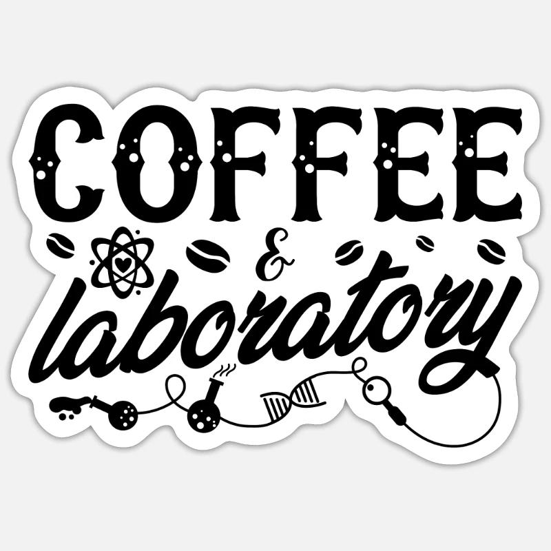 Laboratory Laboratory Technician Coffee Chemistry Gift Idea Sticker size S (10 x 10 cm)