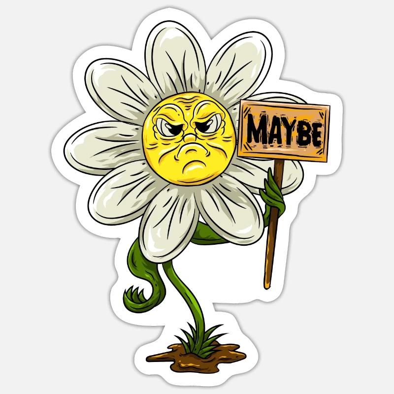 Gänseblümchen - Sticker Größe S (10 x 10 cm) - Mattweiß