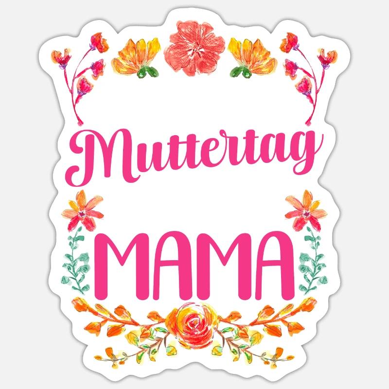 Mein Erster Muttertag Als Mama Mutter - Sticker Größe S (10 x 10 cm) - Mattweiß
