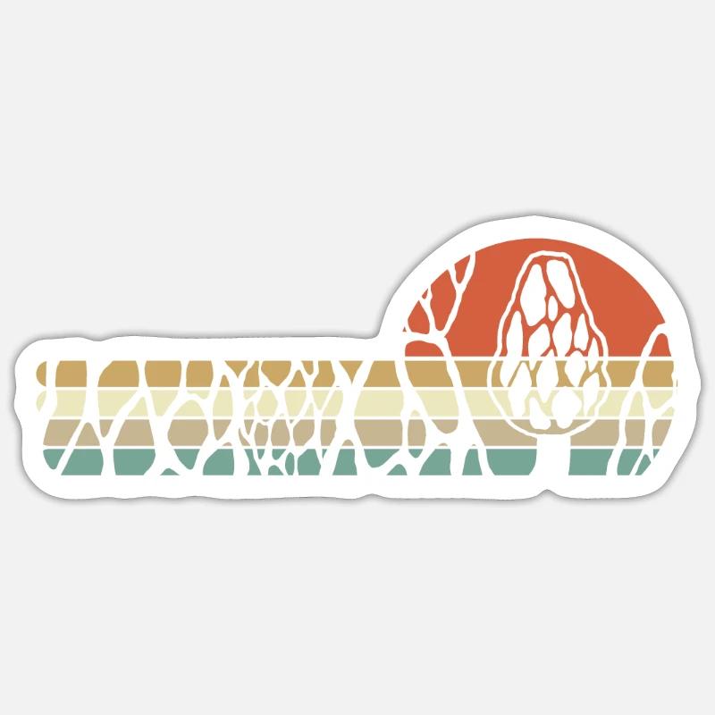 Morcheln - Sticker Größe S (10 x 10 cm) - Mattweiß