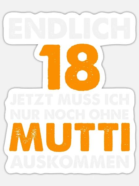 18.Geburtstag - Sticker Größe S (10 x 10 cm) - Mattweiß