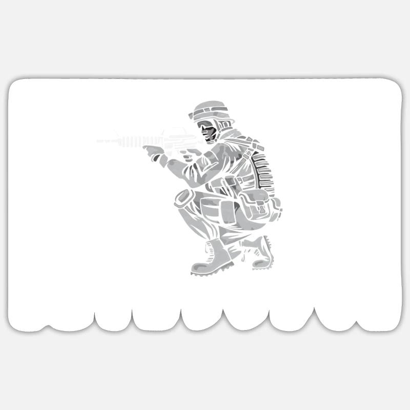 Airsoft - Sticker Größe S (10 x 10 cm) - Mattweiß