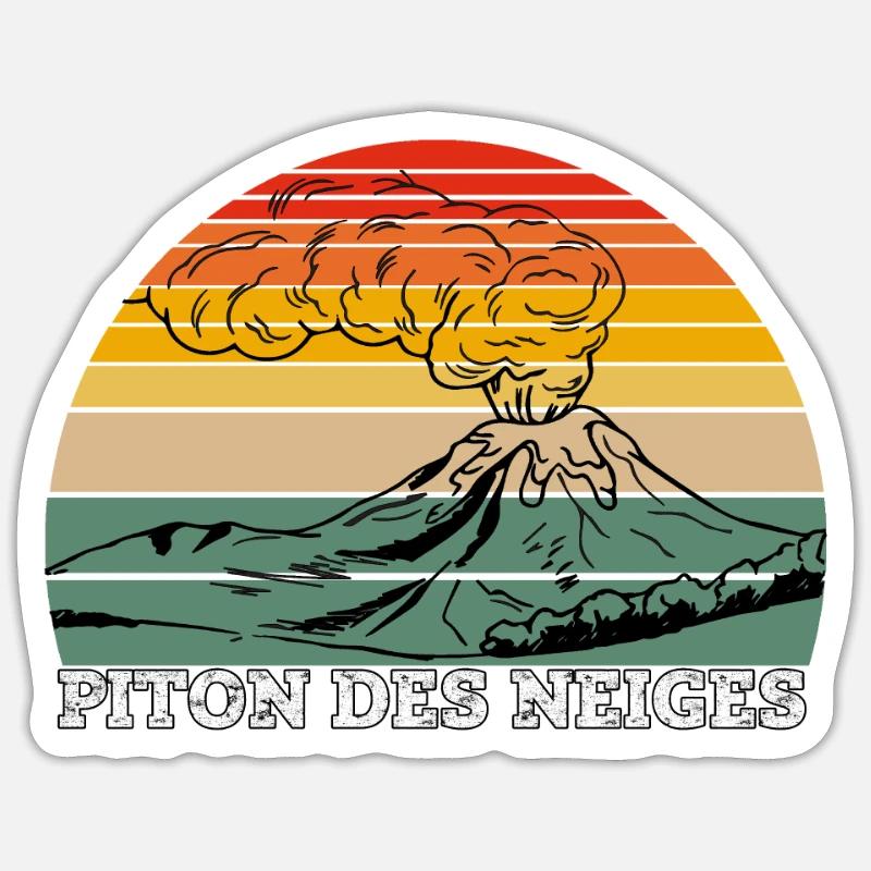 Piton des Neiges Sticker taille S (10 x 10 cm)
