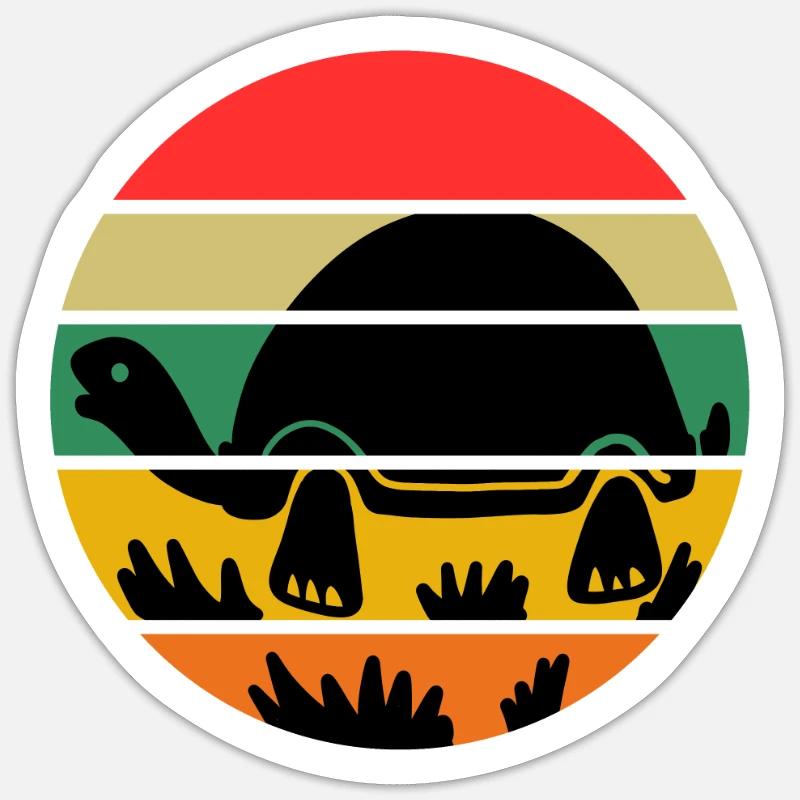 Turtle - Sticker size S (10 x 10 cm) - white matte