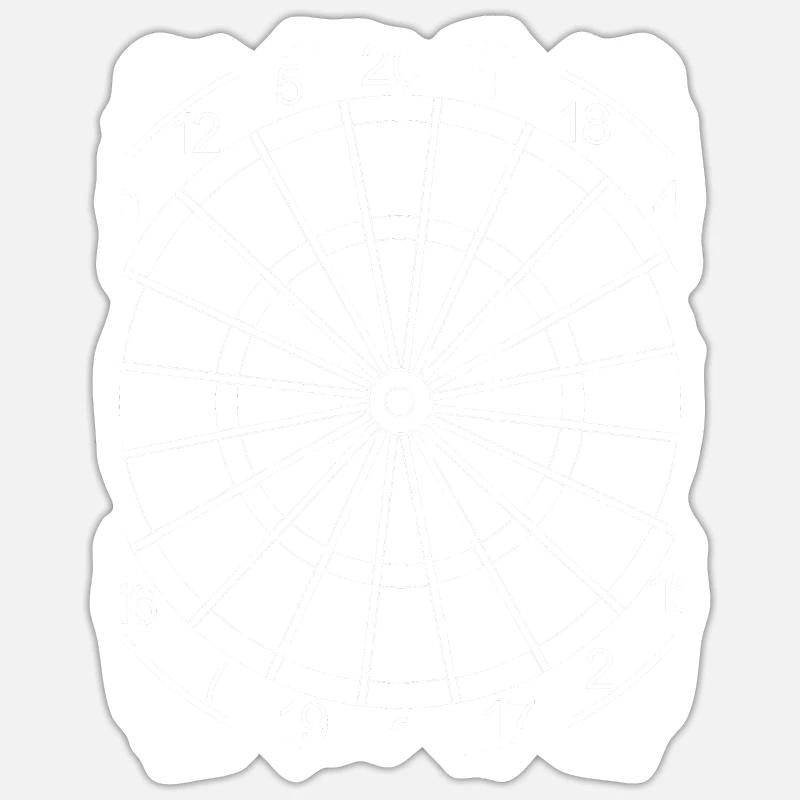 Dart Outfit Darts Jersey Darts Équipe - Sticker taille S (10 x 10 cm) - blanc mat