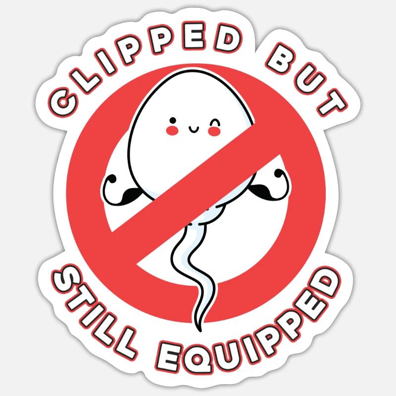 Vasectomy - Sticker size S (10 x 10 cm) - white matte
