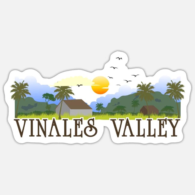 Vallée de Vinales Sticker taille S (10 x 10 cm)