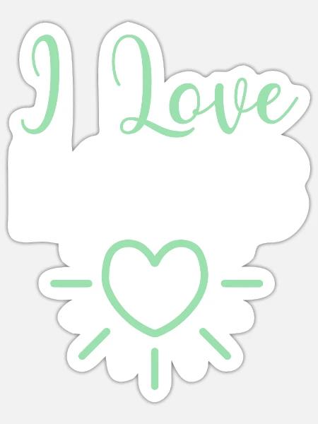 Ich liebe Bücher - Sticker Größe S (10 x 10 cm) - Mattweiß