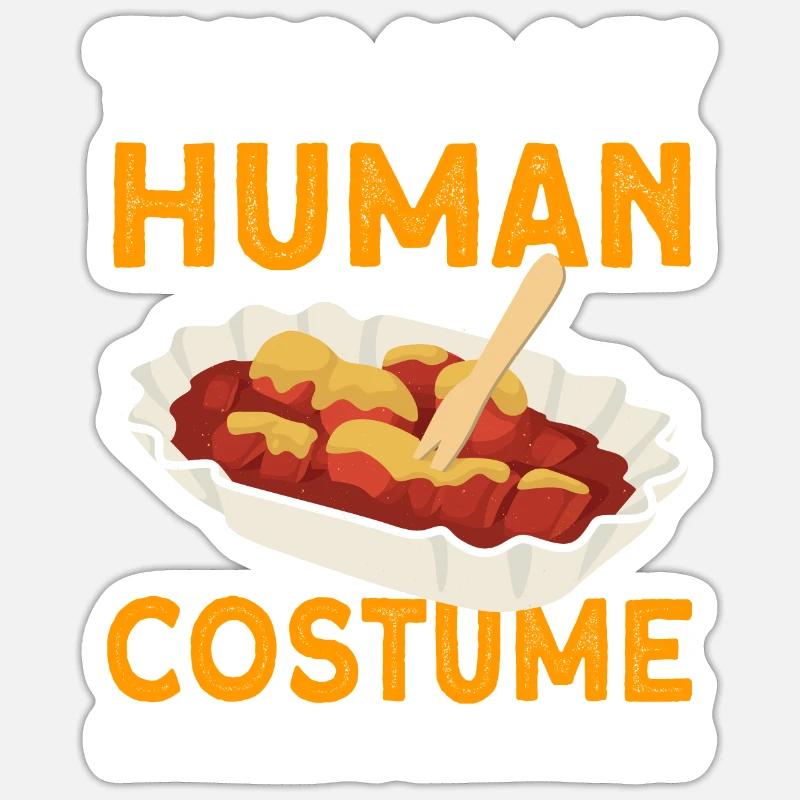 Currywurst Speisewurst Geschenk Sticker Größe S (10 x 10 cm)