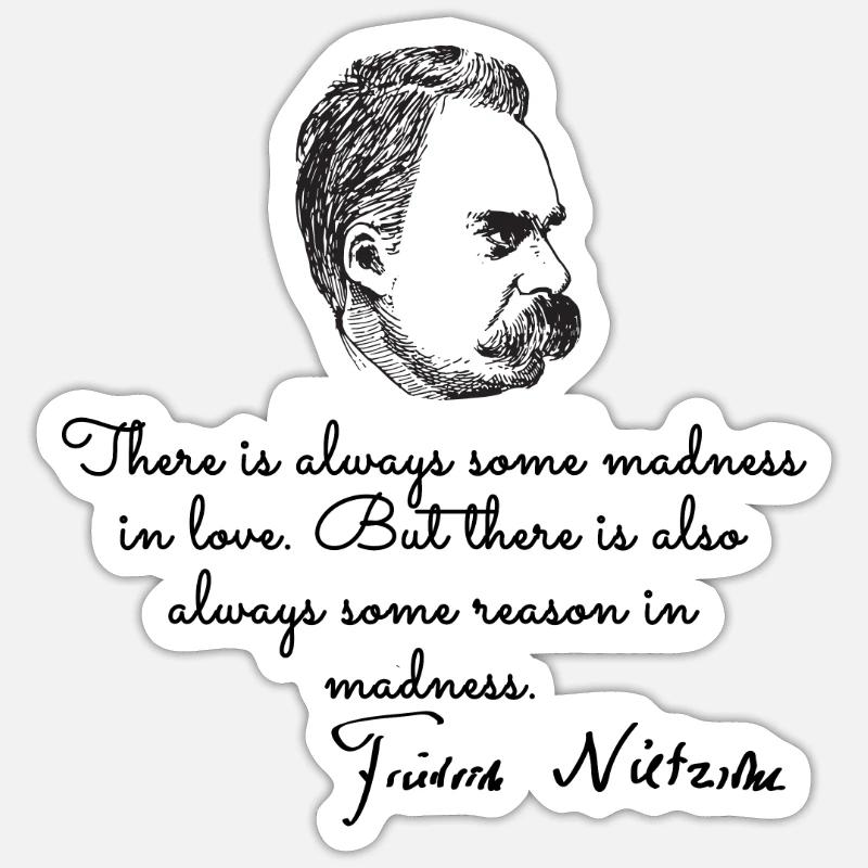 Nietzsche philosopher Sticker size S (10 x 10 cm)