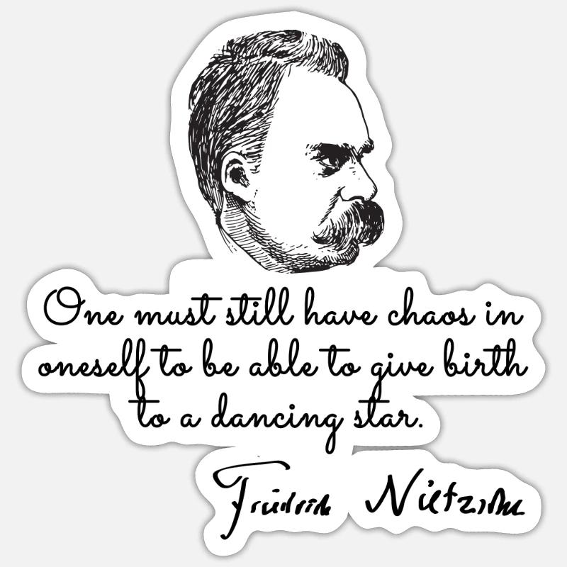 Philosopher nietzsche Sticker size S (10 x 10 cm)