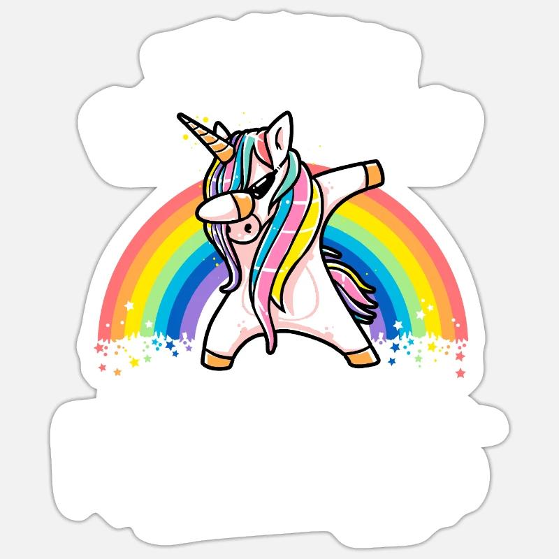 Pflegefachkraft - Echtes Einhorn clever getarnt - Sticker Größe S (10 x 10 cm) - Mattweiß
