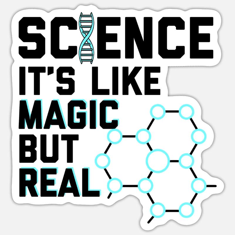 Magie de la science - Sticker taille S (10 x 10 cm) - blanc mat