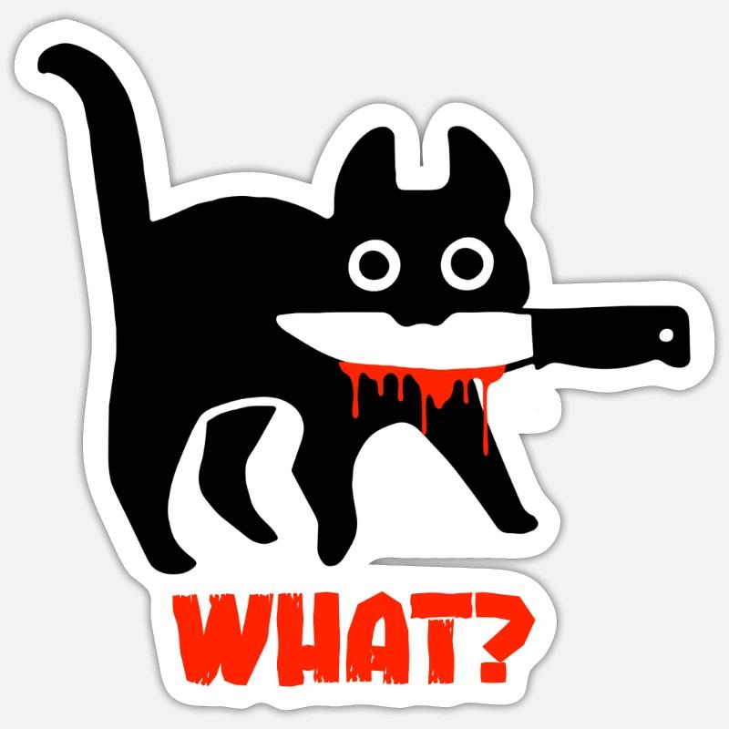 Welche Katze - Sticker Größe S (10 x 10 cm) - Mattweiß