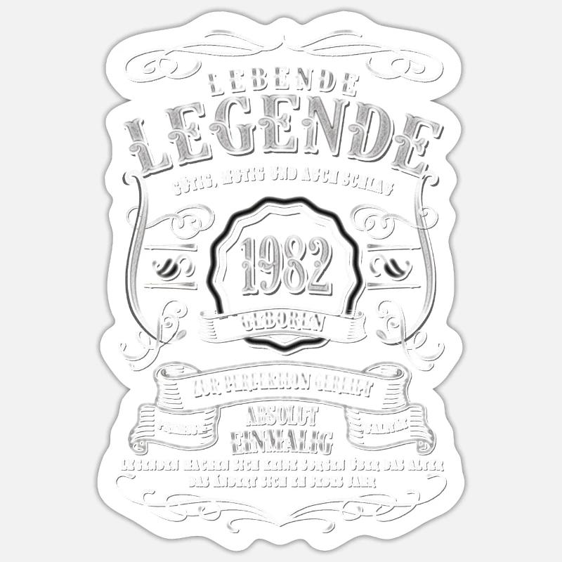 1982 40e anniversaire 1982 millésime - Sticker taille S (10 x 10 cm) - blanc mat