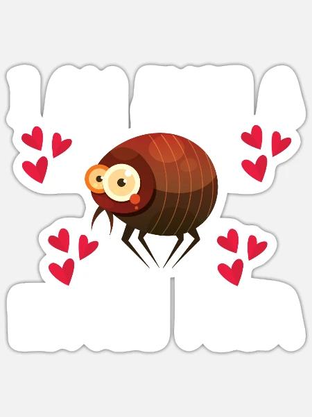 Floh Geschenk Kinder - Sticker Größe S (10 x 10 cm) - Mattweiß