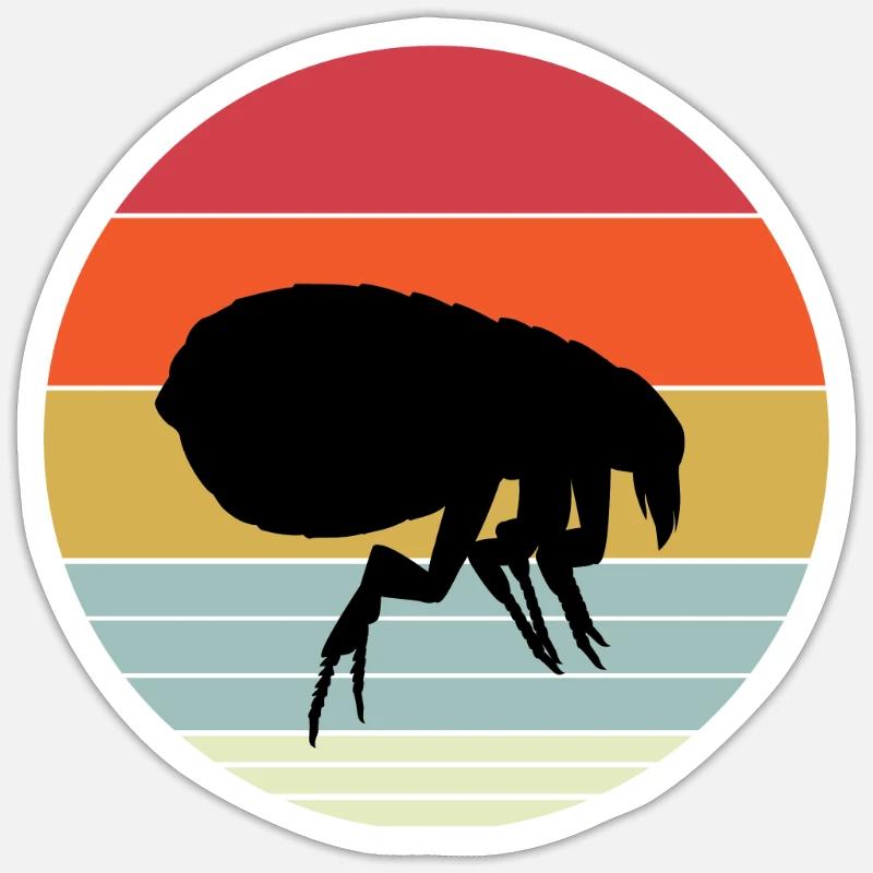 Flea Sticker size S (10 x 10 cm)