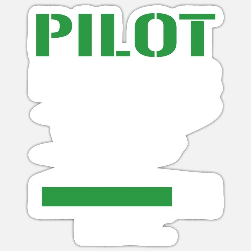 Flugzeug Pilot lusitger Spruch Geschenk cool Sticker Größe S (10 x 10 cm)
