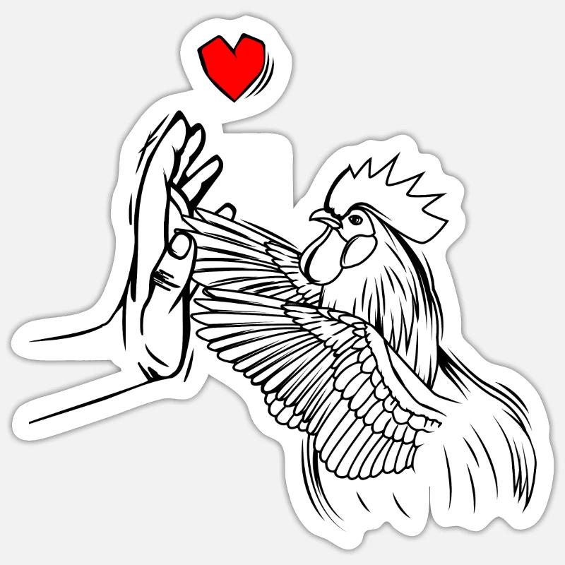 Chickens Sticker size S (10 x 10 cm)