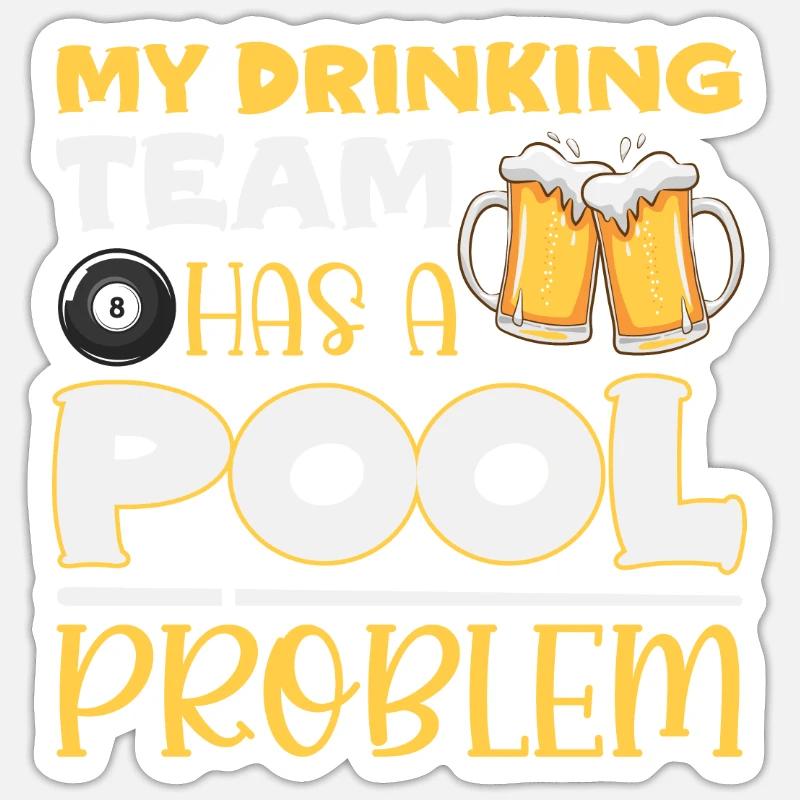 Billard Billard Snooker Queue Joueur de billard Sticker taille S (10 x 10 cm)